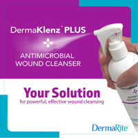 Thumbnail for DermaRite's DermaKlenz PLUS Wound Cleanser - Rinse-Free Gentle Cleansing, Helps Clear Wound Debris, Promotes Healing with HOCL - Spray Bottle, 8 oz., 1 Count