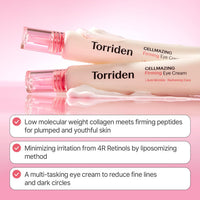 Thumbnail for Torriden CELLMAZING Collagen Firming Eye Cream with an Eye Massager 30ml (1.01 fl.oz) | Wrinkle Improvement and Dark Circles Care | 5D Collagen Complex, 4R Pure Retinol