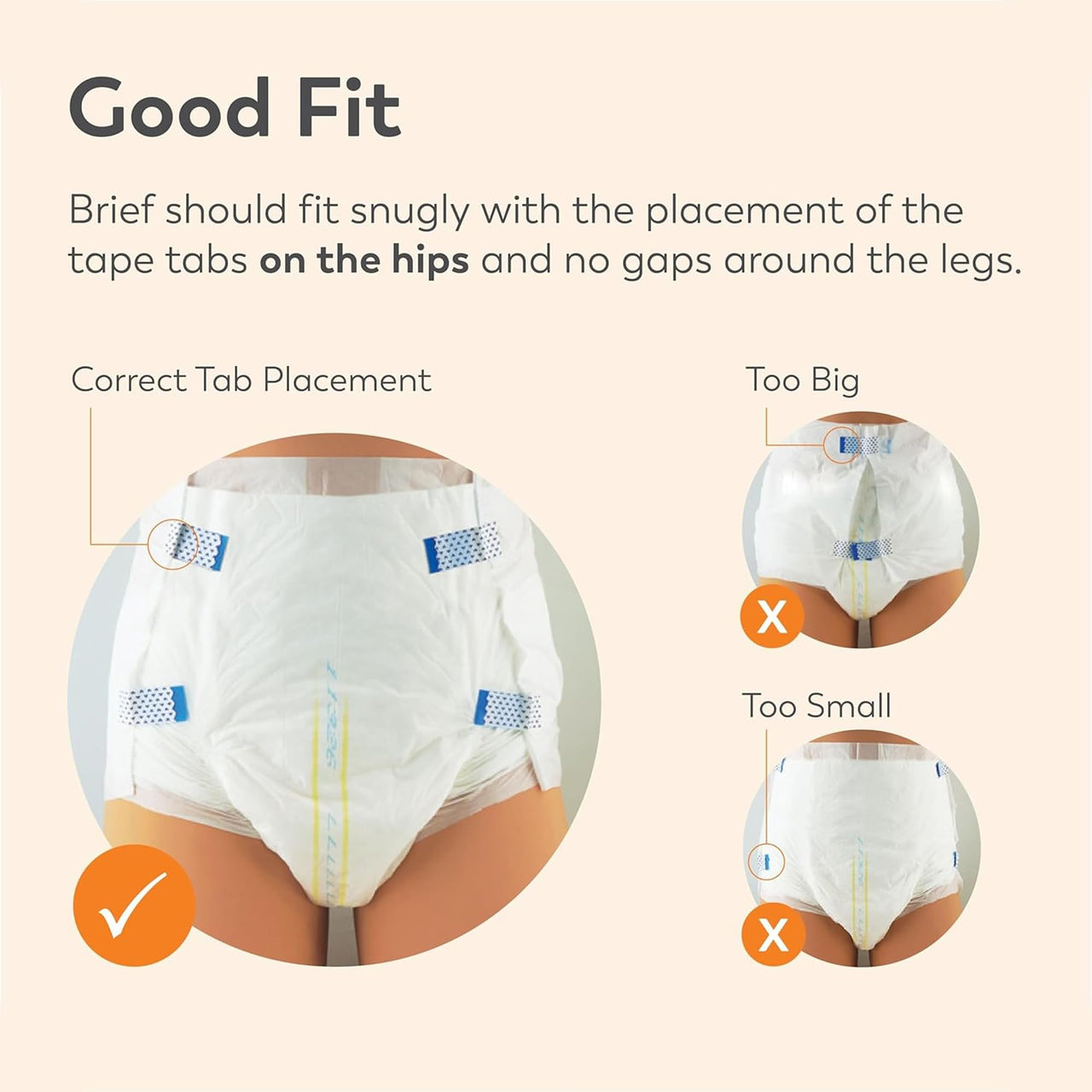 Tranquility Premium ATN Disposable Briefs with Tabs, Overnight Protection Superabsorbent Core for Leak-Free and Full-Fit Comfort, Medium 12ct Bag