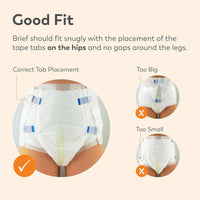 Thumbnail for Tranquility Premium ATN Disposable Briefs with Tabs, Overnight Protection Superabsorbent Core for Leak-Free and Full-Fit Comfort, Medium 12ct Bag