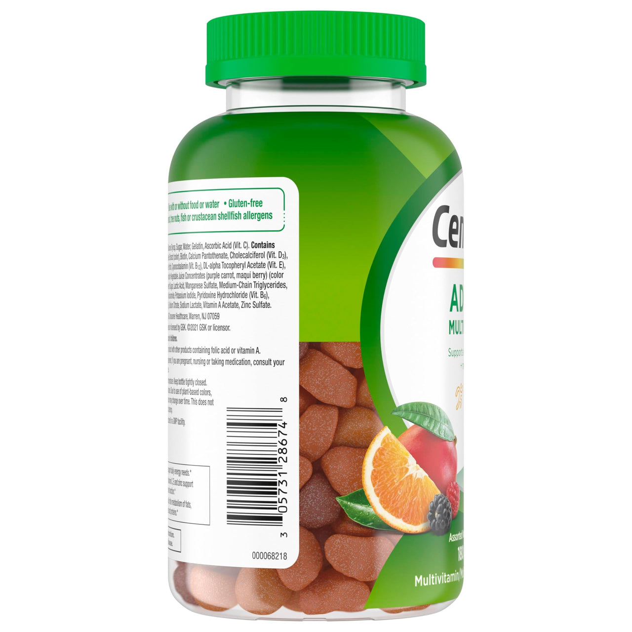 Centrum MultiGummies Gummy Multivitamin for Adults, Multivitamin/Multimineral Supplement with Vitamins D, B and E, Assorted Fruit Flavor - 180 Count