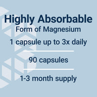 Thumbnail for Life Extension Magnesium Glycinate, Heart Health, Bone Health, Nerve and Muscle Support, Highly absorbable, Gluten-Free, Non-GMO, Vegetarian, 90 Capsules
