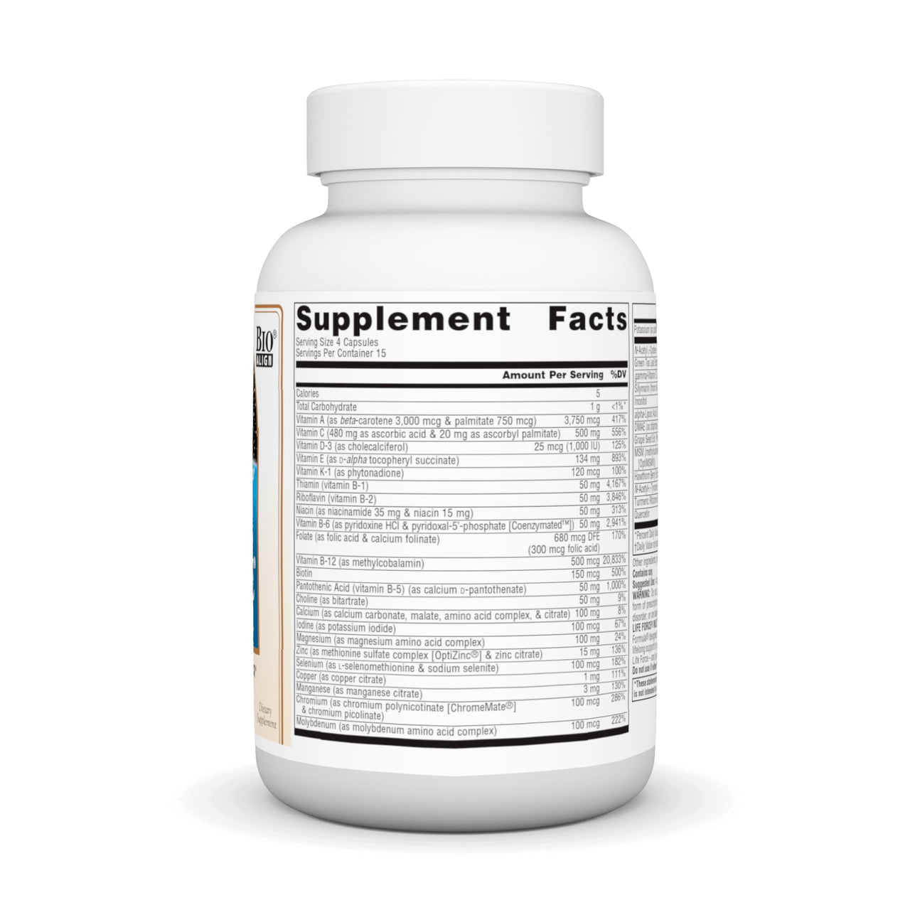 Source Naturals Life Force Multiple Iron Free Daily Multivitamin High Potency Essential Vitamins, Minerals, Antioxidants & Nutrients - Energy & Immune Boost* - 60 Capsules