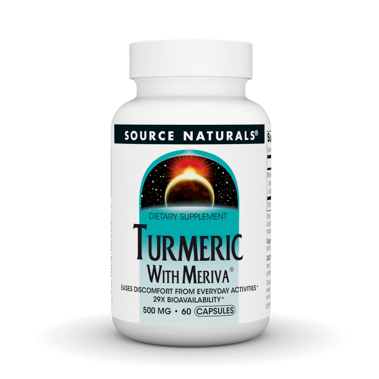 Source Naturals Turmeric with Meriva, Eases Discomfort from Everyday Activities, 29X Bioavailibility* - 500 mg - 60 Capsules