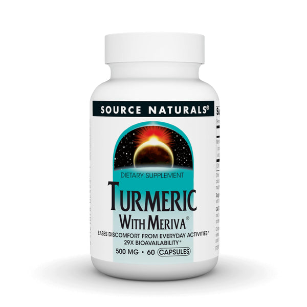 Source Naturals Turmeric with Meriva, Eases Discomfort from Everyday Activities, 29X Bioavailibility* - 500 mg - 60 Capsules