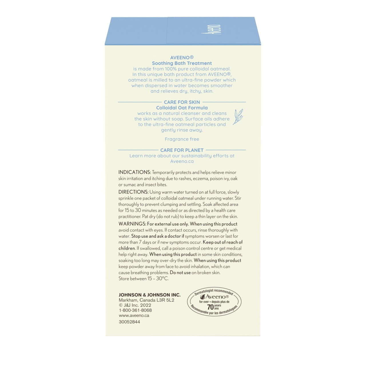 Aveeno Fragrance-Free Soothing Bath Treatment & Soak for Soothing Relief, 100% Natural Colloidal Oatmeal, Relieves Itchy, Irritated Skin Due to Eczema, FSA/HSA, 8 Single-Use Bath Packets