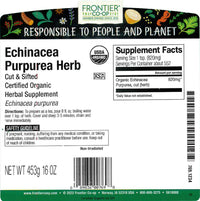 Thumbnail for Frontier Co-op Echinacea Purpurea Root, Cut and Sifted, Certified Organic, Kosher | 1 lb. Bulk Bag | Echinacea purpurea (L.) Moench