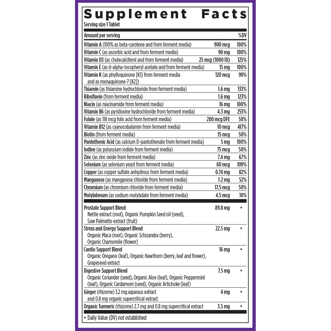New Chapter Men’s Multivitamin 40+, Extra B6 & B12, D3, Vitamin C & Zinc, Immune, Heart, Cellular Energy, and Brain Health, Gentle on The Stomach, One Daily, Non-GMO, Gluten-Free, 72 Tablets