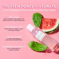 Thumbnail for Glow Recipe PHA + BHA Face Toner - Korean Skin Care Pore Minimizer & Gentle Facial Exfoliator for Tightening, Hydrating & Exfoliating - Glycerin, Watermelon & Cactus Water (150ml)