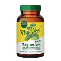 Thumbnail for MegaFood Magnesium Glycinate, Citrate & Malate 300mg Supplement - Highly Absorbable Blend to Support Heart, Nerve Health & Relaxation, Triple Magnesium Complex Supplement, 120 Capsules (60 Servings)