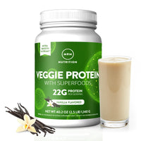 Thumbnail for MRM Nutrition Veggie Protein with Superfoods - Vanilla Flavored Protein Powder for Women & Men, 22g of Vegan Protein, Amino Acids & Digestive Enzymes, Gluten & Dairy Free - 33 Servings
