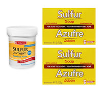 Thumbnail for De La Cruz 10% Max Strength Sulfur Ointment Acne Treatment, Allergy-Tested, No Preservatives, Fragrances or Dyes, Made in USA 2.6 OZ Plus 2 Sulfur Soaps