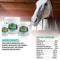 Thumbnail for Adeptus Nutrition Invigor Equine Digestive Support Supplement, Daily Prebiotic Yeast Formula with Hydrolyzed & Dehydrated Yeast, Low-Sugar Feed Topper for All Classes of Horses, 3 Lbs