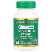 Thumbnail for California Gold Nutrition Lemon Balm Extract, European Quality, 500 mg, 60 Veggie Capsules