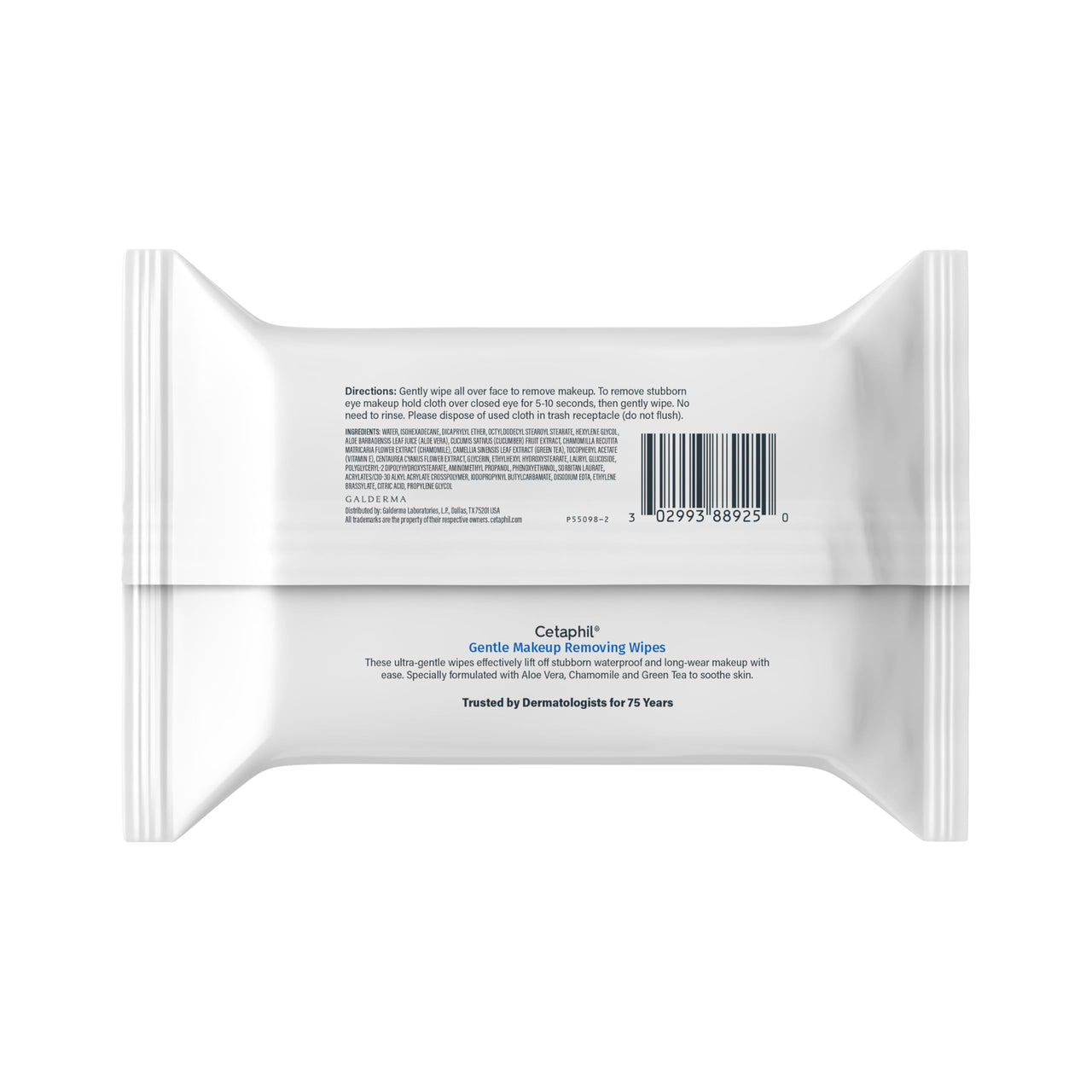 Cetaphil Gentle Makeup Removing Face Wipes, Daily Cleansing Facial Towelettes Gently Remove Makeup, Fragrance and Alcohol Free, 25 Count