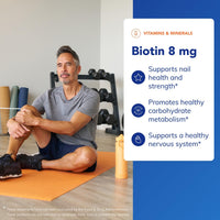 Thumbnail for Pure Encapsulations Biotin 8 mg - B Vitamin Supplement to Aid Stress Relief, Hair, Skin & Nail Strengthening, Metabolism, Carbohydrate Support & Nervous System* - with Premium Biotin - 120 Capsules