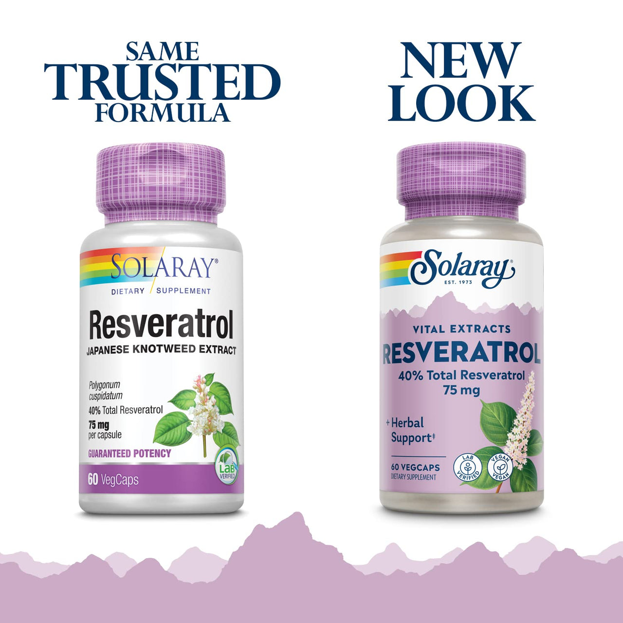SOLARAY Guaranteed Potency Resveratrol, Veg Cap (Btl-Plastic) 75mg | 60ct