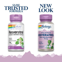 Thumbnail for SOLARAY Guaranteed Potency Resveratrol, Veg Cap (Btl-Plastic) 75mg | 60ct