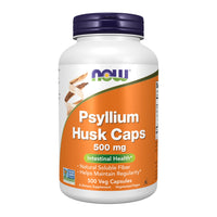 Thumbnail for NOW Foods Supplements, Psyllium Husk Caps 500 mg, Non-GMO Project Verified, Natural Soluble Fiber, Intestinal Health*, 500 Veg Capsules