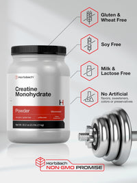 Thumbnail for Horbäach Creatine Monohydrate Powder | 2.2lbs (35.2 oz) | Micronized and Unflavored | Vegetarian, Non-GMO, and Gluten Free Supplement