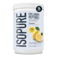 Thumbnail for Isopure Collagen Peptides Powder, Promotes Hair, Nail, Skin and Joint Health, with Vitamin C and Biotin, Lemonade, 20g Collagen Peptides Per Serving, 11.36 Oz, 14 Servings (Packaging May Vary)