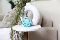 Thumbnail for JW Pet HOL-ee Roller™, Dog Toy Puzzle Ball, Natural Rubber, Small (3 Inch Diameter), Blue