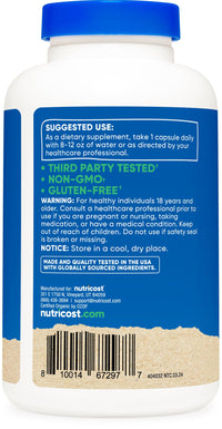 Thumbnail for Nutricost Shatavari 600mg, 180 Capsules, 180 Servings - CCOF Certified Made with Organic Shatavari, Non-GMO, Gluten Free, Vegetarian Friendly