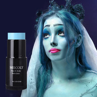 Thumbnail for MEICOLY Light Blue Face Body Paint Stick(1.06 Oz),Baby Blue Face Paint Sadness,Sweatproof Waterproof Pale Blue Body Paint for Corpse Bride Halloween SFX Avatar Sally Makeup,Eye Black Stick