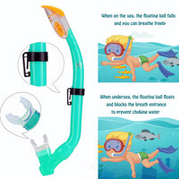 Thumbnail for Kids Snorkeling Set with Fins Anti Leak Snorkeling Gear for Kids with Adjustable Flippers, Youth Junior Full Dry Snorkel Set Swimming Goggles with Nose Cover Diving Mask Scuba with Bag, 5-14 Yrs