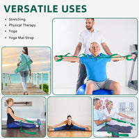 Thumbnail for Abiarst Stretching Strap Yoga Straps for Physical Therapy, 10 Loops Non-Elastic Stretch Band for Pilates, Flexibility, Exercise and Gymnastics (Green)
