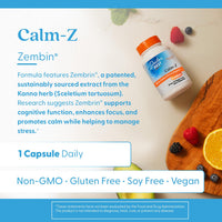 Thumbnail for Doctor's Best Calm with Zembrin, Stress & Mood Support, 25mg Veggie Caps, 60Count
