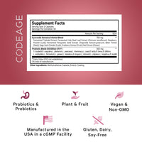 Thumbnail for Codeage Women’s Probiotics Supplement - 50 Billion CFUs - SBO Probiotics & Prebiotics - Cranberries - Feminine Health - Fermented Botanical Blend, Whole Food Supplement - Vegan, Non-GMO - 2 Pack