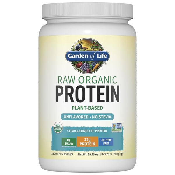 Garden of Life Organic Vegan Protein Powder, Plant Based & BCAAs, Organic Protein Powder with Probiotics & Enzymes, Non-GMO, Gluten-Free Lactose Free 1.2 LB