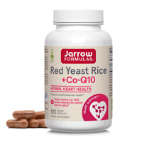 Thumbnail for Jarrow Formulas Red Yeast Rice 1200 mg & CoQ10 100 mg Per Serving - 120 Veggie Caps, 60 Servings - Herbal Heart Health Dietary Supplement - Supports Cardiovascular & Cellular Health - Vegan