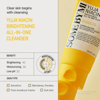 Thumbnail for SOME BY MI Yuja Niacin Brightening All in One Cleanser - 3.38Oz, 100ml - Mild Daily Face Wash for Dull-Looking Skin - Low pH Formula with No Irritation - Pore and Sebum Care - Korean Skin Care