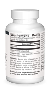 Thumbnail for Source Naturals L-Citrulline Powder, Supports Exercise Recovery, Energy, and Detoxification - 100g