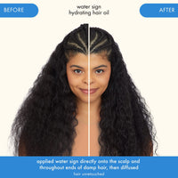 Thumbnail for amika water sign hydrating hair oil with hyaluronic acid | for dry, textured, thick hair types 2c–4c, protects against heat, adds shine, smooths flyaways, silicone-free, locks in hydration
