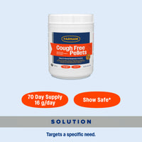 Thumbnail for Farnam Cough Free Horse Supplement Pellets, Respiratory Support for Seasonal Allergies, Stable Cough, Lung Support Supplement, Show Safe, Herbal Formula, 2.5 lbs, 70-Day Supply