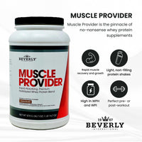 Thumbnail for Beverly International Muscle Provider, 28 Servings, Chocolate. Super-Fast-Absorbing Whey Protein Powder for Recovery, Lean Muscle. Fills Your Muscles, not Your Stomach. Tastes Like ice Cream