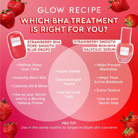 Thumbnail for Glow Recipe Strawberry Smoothing Salicylic Acid Serum - Blemish Clarifying Skin Care, AHA BHA Exfoliant + Pore Minimizer + Plumping Hyaluronic Acid + Brightening Allantoin - Korean Face Serum, 30ml