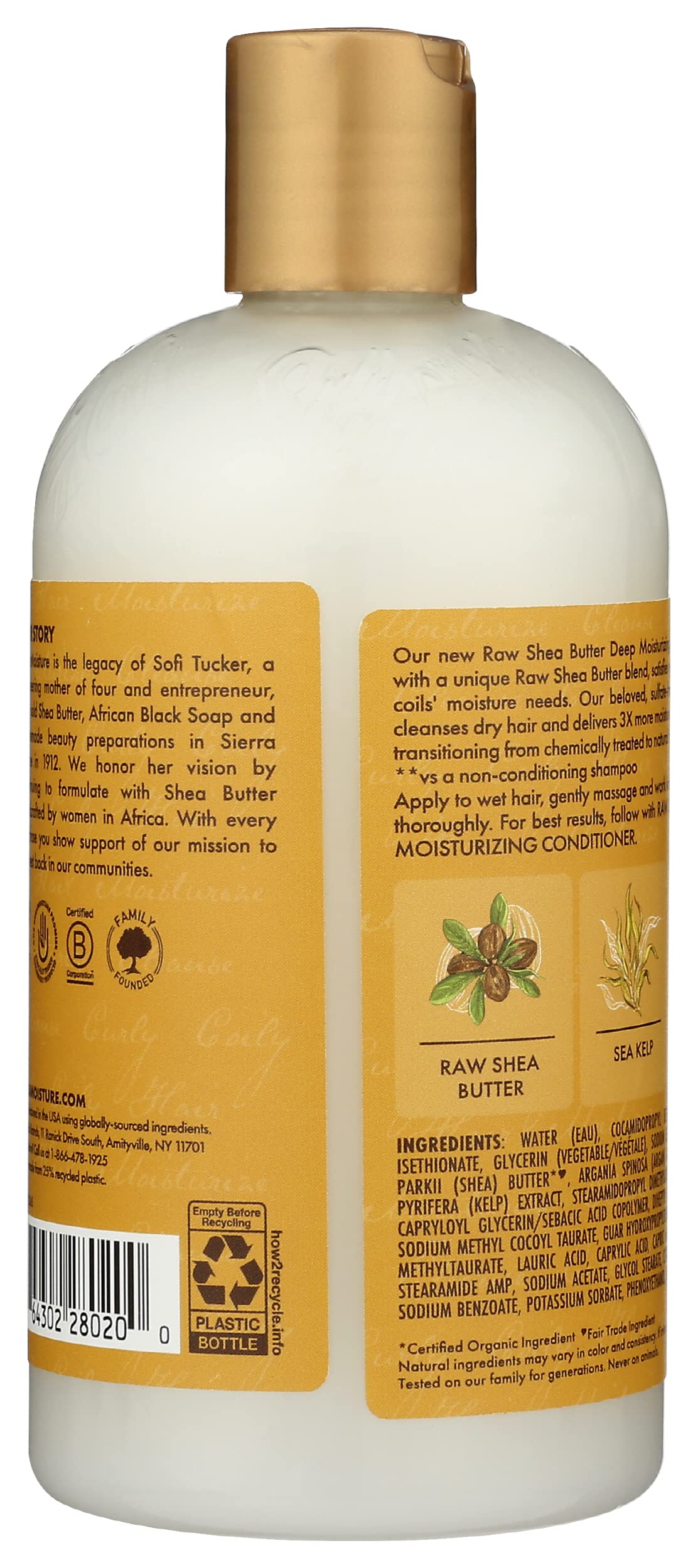 Shea Moisture Raw Shea Butter Moisture Retention Shampoo, 13 Ounce