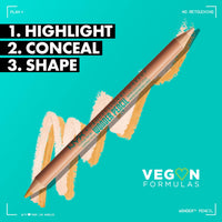 Thumbnail for NYX PROFESSIONAL MAKEUP Wonder Pencil, Multi-Use Micro Highlighter & Concealer Stick - Light