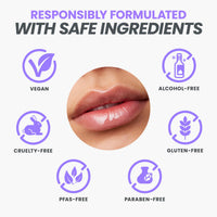 Thumbnail for Wonderskin Lip Oil - Lip Rehab Serum Oil, Hydrating and Moisturizing Clear Serum for Dry Lips - Natural, Vegan and Non-sticky (Clear)