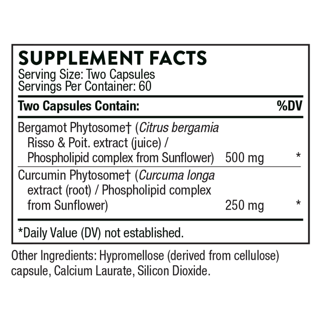 THORNE - Metabolic Health - Gut Health Supplement to Aid Weight Management* - Bergamot Supplement with Silicon Dioxide - Turmeric Supplement to Support Blood Health & Vessels* - 120 Capsules