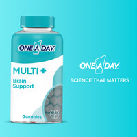 Thumbnail for ONE A DAY Multi+ Brain Support Gummies, Multivitamin Gummies for Men & Women with Boost of Brain Support with Super 8 B Vitamin Complex, 100 Count