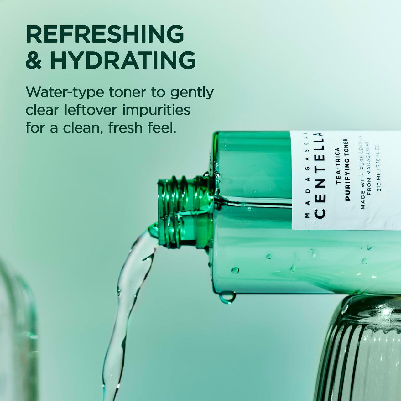 SKIN1004 Tea-Trica Purifying Toner, Korean Toner with Tea Tree & BHA, Centella Toner for Oil Control & Hydration, Lightweight Astringent for Soothing & Refreshing, Korean Skin Care, 7.10 fl.oz / 210ml