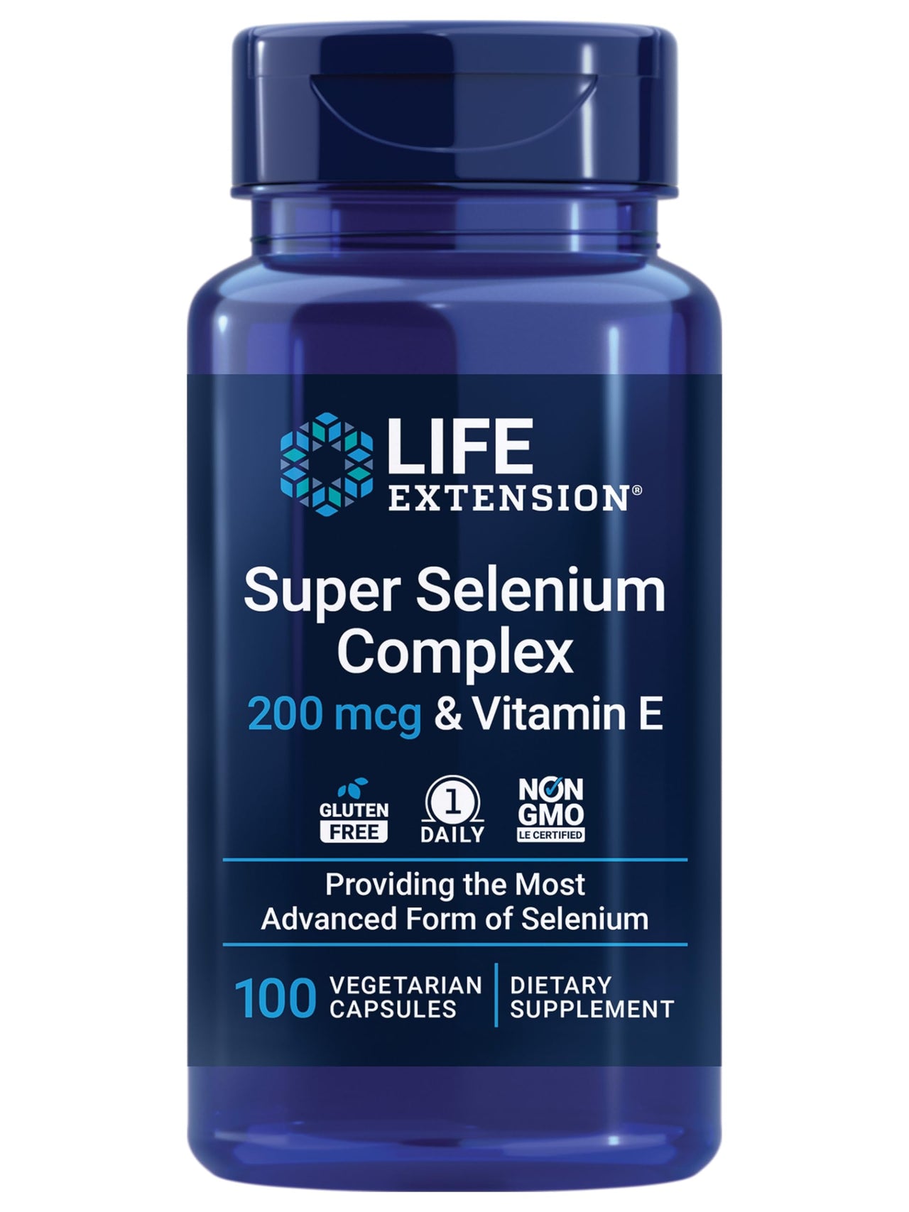 Life Extension Super Selenium Complex with Vitamin E Ã¢â‚¬â€œ Cellular Health & Longevity Support Ã¢â‚¬â€œ Gluten-Free, Non-GMO, Vegetarian Ã¢â‚¬â€œ100 Capsules(Pack of 1)