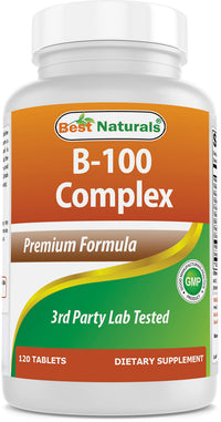Thumbnail for Best Naturals B-100 Complex for adults, 120 Tablets