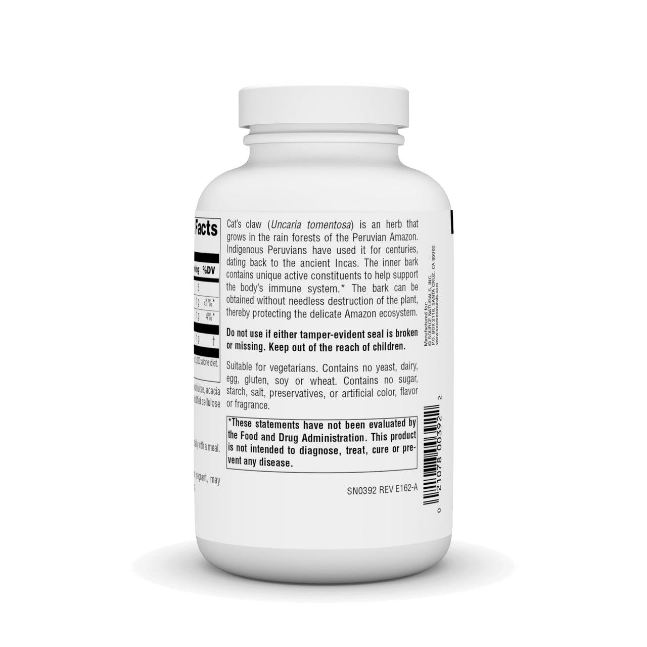 Source Naturals Cat's Claw Bark UNA de Gato 1000 mg Dietary Supplement - Supports Immune System - 120 Tablets