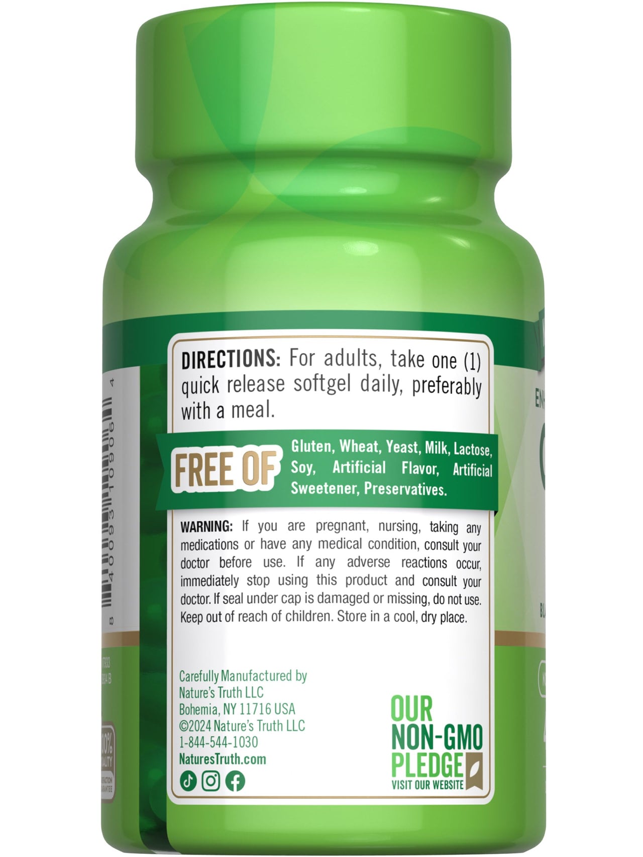 Nature's Truth CoQ10 400mg | Softgels | Maximum Strength | High Absorption | Non-GMO & Gluten Free Supplement